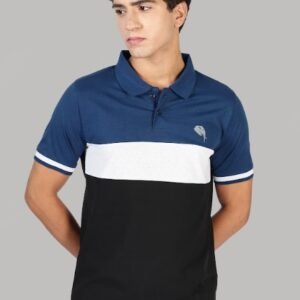 PR3 SS 005 ||BLUE&BLACK || 100% Cotton Polo T-Shirt