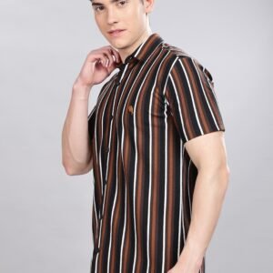 PR3-006 ||black stripes|| Half Sleeve Shirt