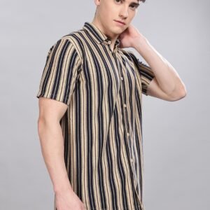 PR3-006 ||Yellow stripes|| Half Sleeve Shirt