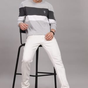 RFS010||Grey Trio|| Full Sleeve Round Neck T-Shirt