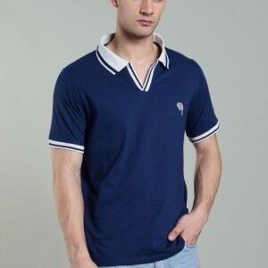 PR3 SS 007||Navy||100% Cotton Polo T-Shirt