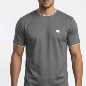 RHSOO2B || LITE GREY|| Round Neck Half Sleeve