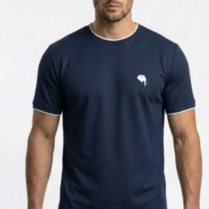 RHSOO2B || NAVY|| Round Neck Half Sleeve