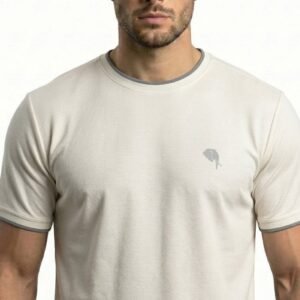 RHSOO2B || WHITE|| Round Neck Half Sleeve