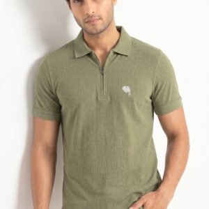 PR49||Pistachio  Zipper|| 100% Cotton T-Shirt